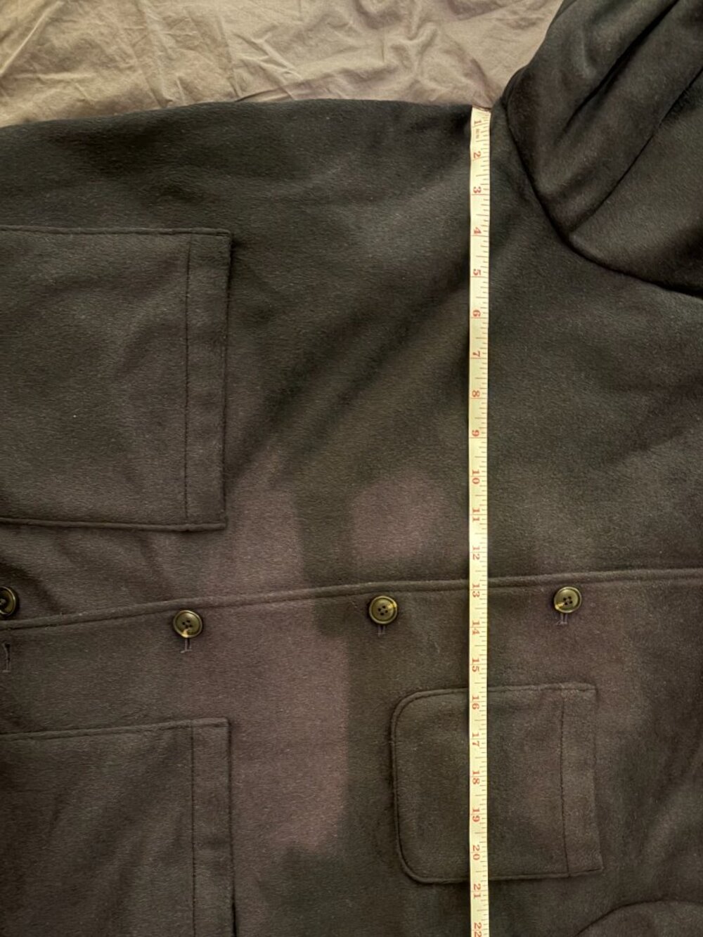 Bonobos Wool Cashmere Chore Coat - Navy Blue - Size XL - Picture 9 of 11